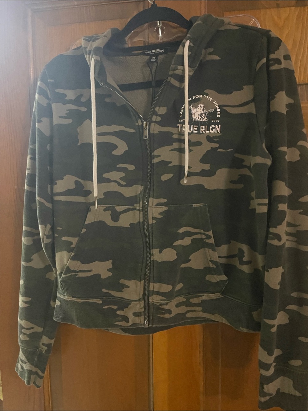 True Religion Camo Hoodie with White Logo